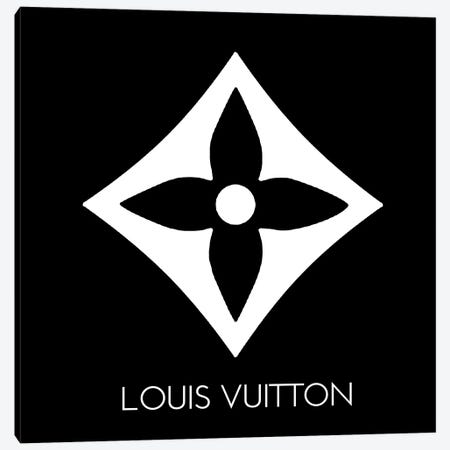 Louis Vuitton Symbol Light Black Canvas Print #ARM409} by Art Mirano Art Print
