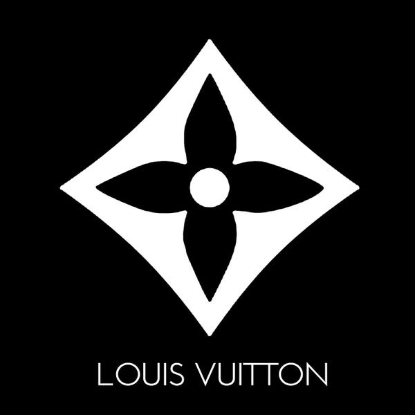 Black & White Pop Culture Art: Louis Vuitton Symbol Light Black by Art Mirano