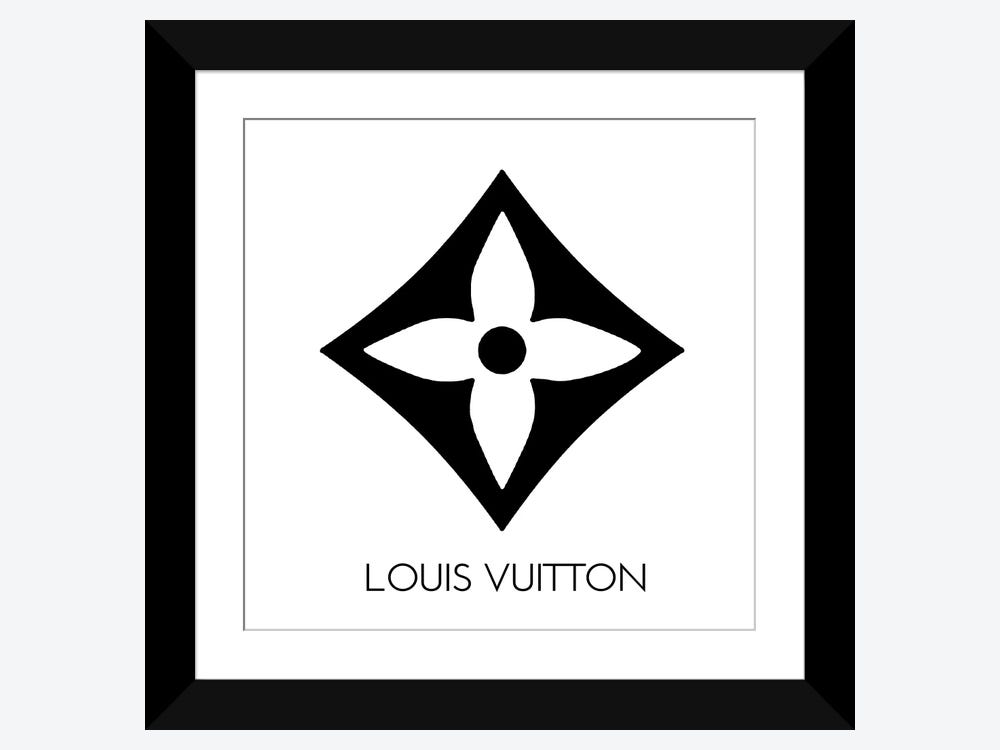 Art Mirano Large Canvas Prints - Louis Vuitton Symbol Light Black ( Fashion > Fashion Brands > Louis Vuitton art) - 48x48 in