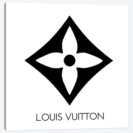 Louis Vuitton Symbol Light Black Canvas - Canvas Wall Art
