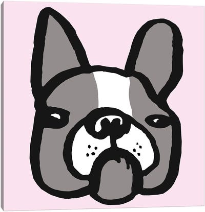 Dog Canvas Art Print - French Bulldog Art