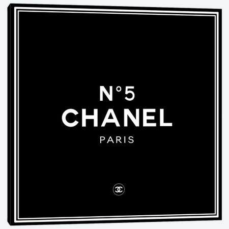 Chanel №5 Black Canvas Print #ARM420} by Art Mirano Art Print