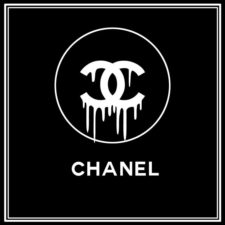 Chanel White Roses Logo In Black Background Bathroom Accessories