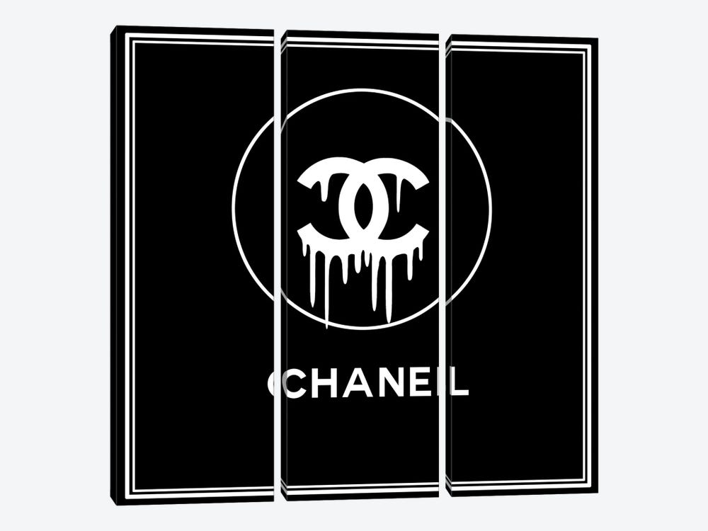 Chanel Drip Black by Art Mirano 3-piece Art Print