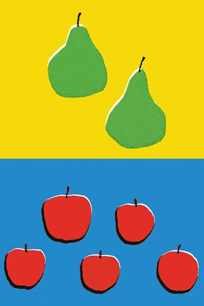 Pop Art Kitchen: Fruits Blue Yellow by Art Mirano