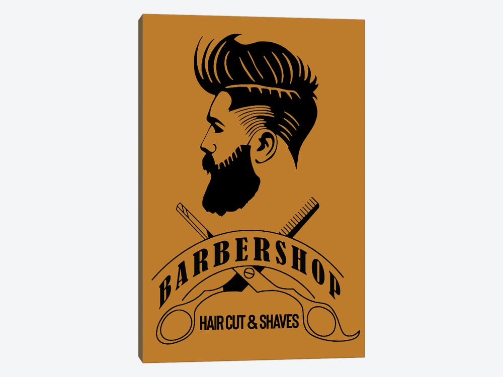 Barbershop Hair Cut & Shaves I by Art Mirano 1-piece Canvas Print