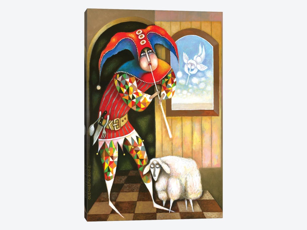 Shepherd And Sheep by Art Mirano 1-piece Canvas Print