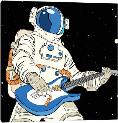 Astronaut guitarist Canvas Art Print - Art Mirano