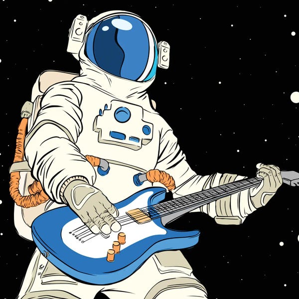 Rock 'n' Roll: Astronaut guitarist by Art Mirano