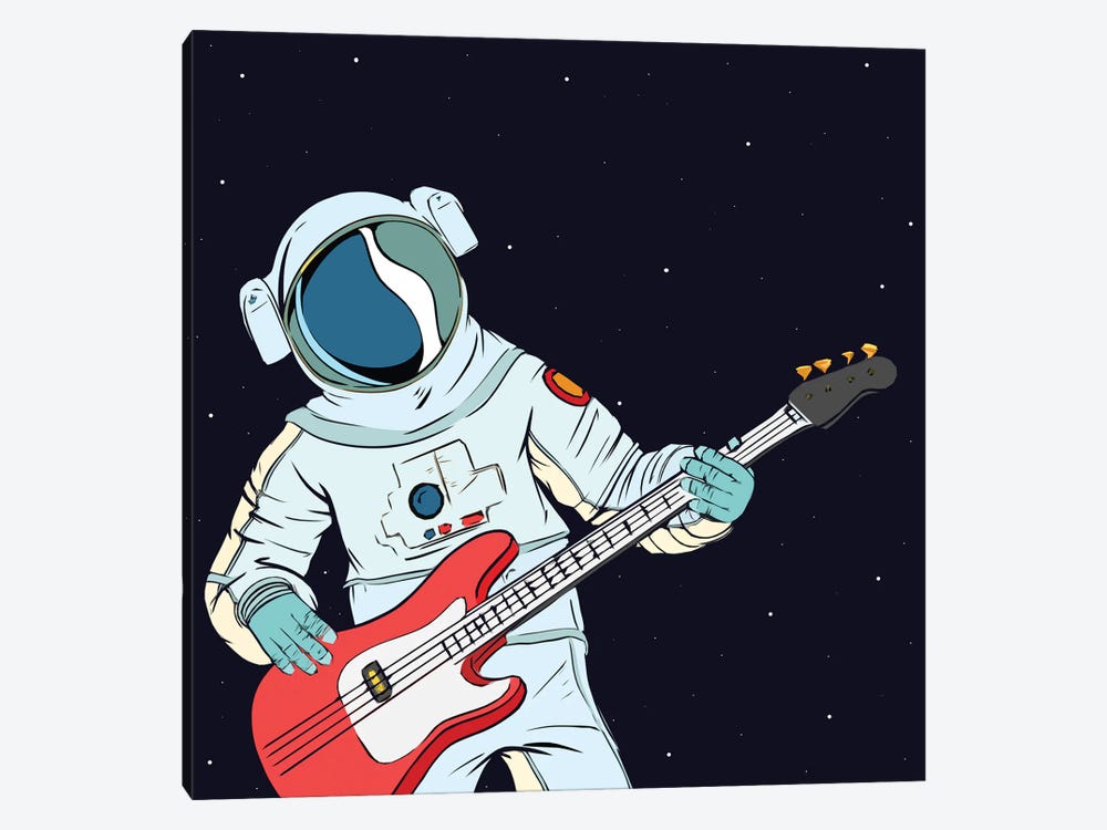 Guitarist astronaut by Art Mirano 1-piece Canvas Art Print