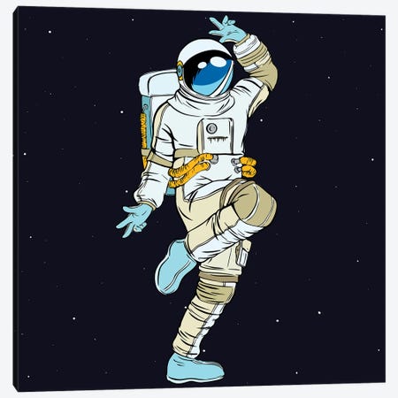 Dancing Astronaut Canvas Print #ARM465} by Art Mirano Canvas Artwork
