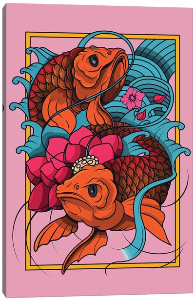 Japan fish Canvas Art Print - Koi Fish Art