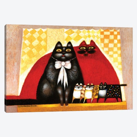 Cats family Canvas Print #ARM479} by Art Mirano Canvas Artwork
