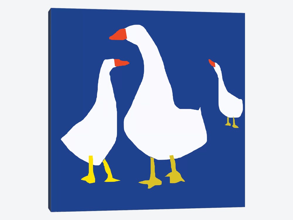 Blue Geese by Art Mirano 1-piece Canvas Art
