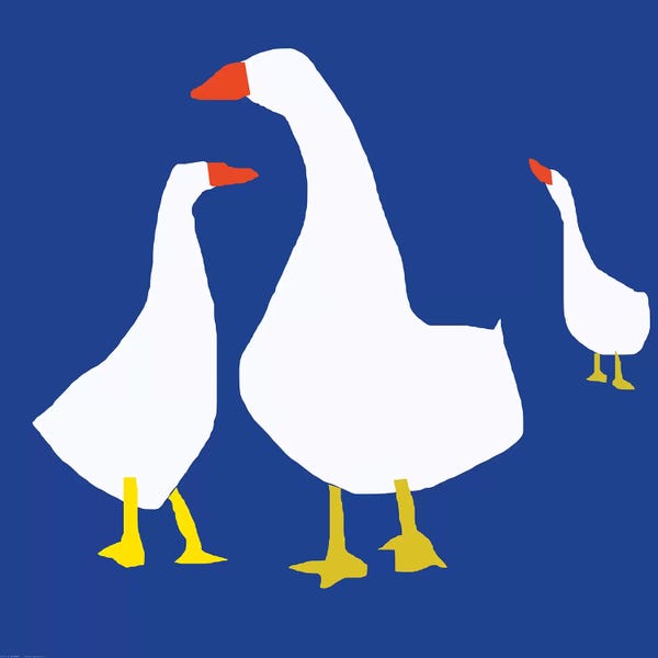 Art Mirano: Blue Geese by Art Mirano