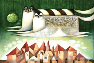 Flying cats by Art Mirano canvas print