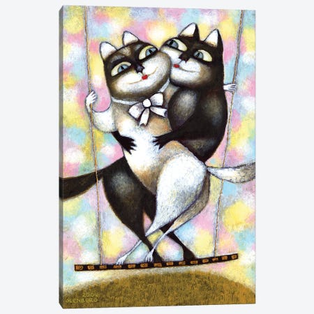 Cats in love Canvas Print #ARM504} by Art Mirano Canvas Art Print