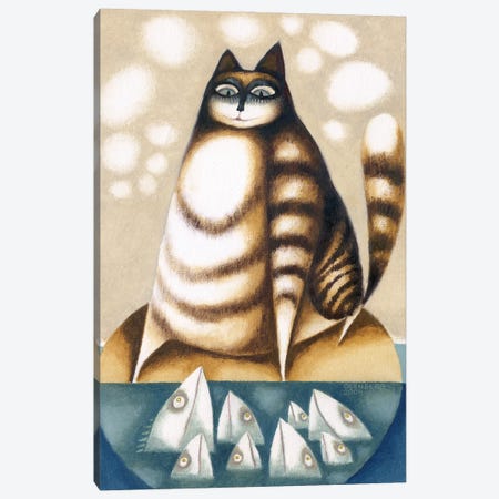 Fish and Big cat Canvas Print #ARM512} by Art Mirano Art Print