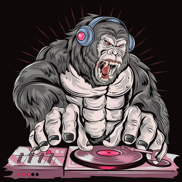 Gorillas: Gorilla DJ by Art Mirano