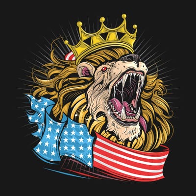 Lion USA by Art Mirano canvas print