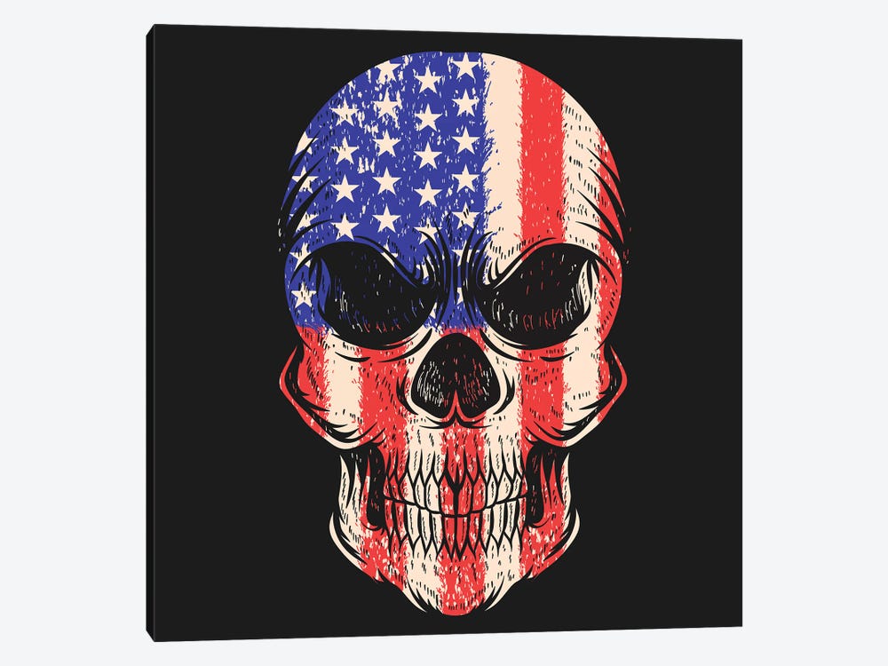 Skull USA by Art Mirano 1-piece Canvas Wall Art