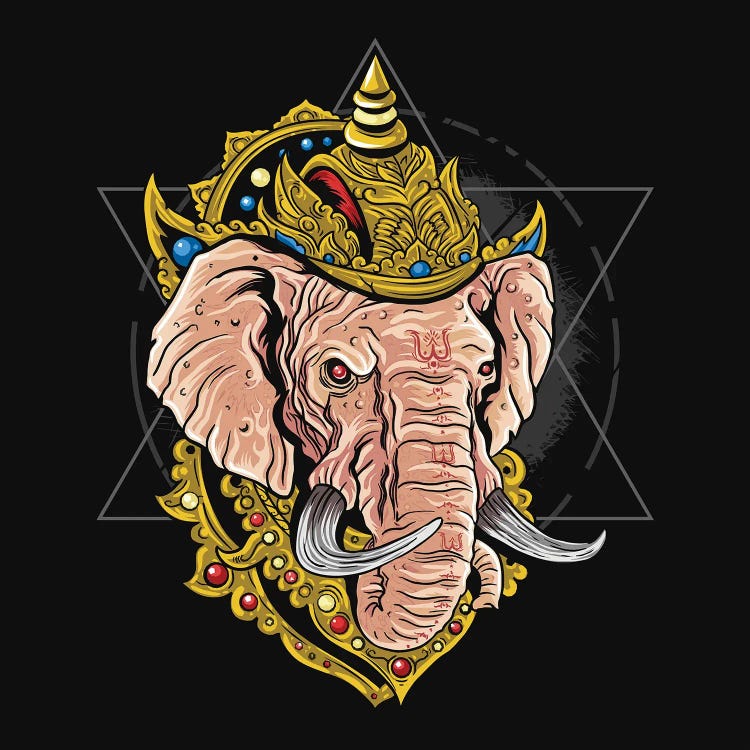 Ganesha Hindu God by Art Mirano wall art