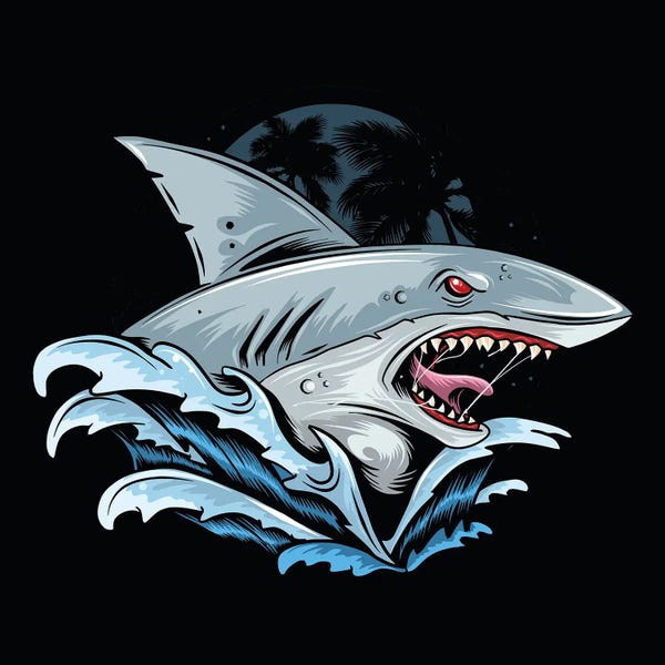 Sharks: Shark Rage Face by Art Mirano