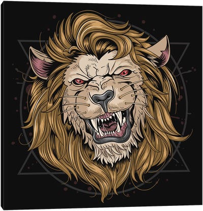 Lion Leo Canvas Art Print - Leo Art