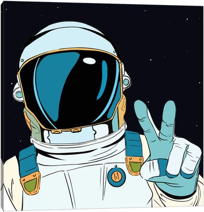 Astronaut Pop Canvas Art Print - Astronaut Art