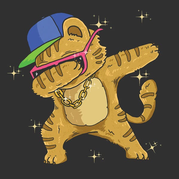 Rap & Hip-Hop: Hip Hop Cat by Art Mirano