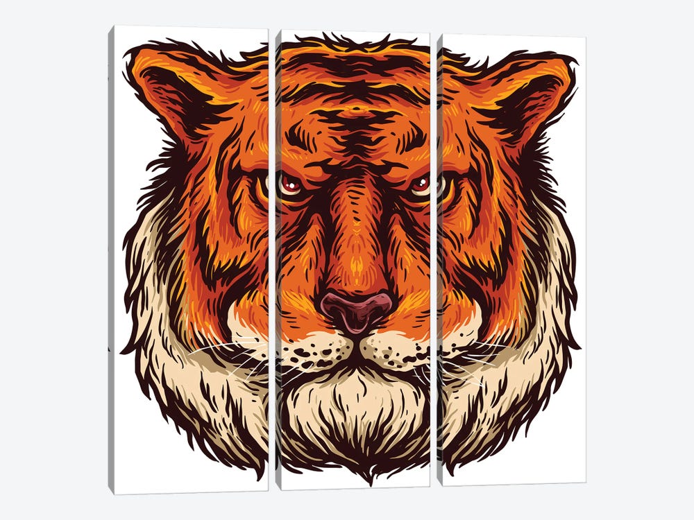 Tiger by Art Mirano 3-piece Canvas Art