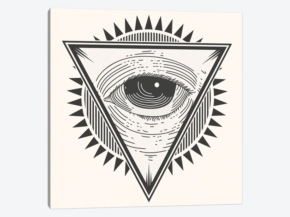 Eye In A Triangle by Art Mirano 1-piece Canvas Artwork