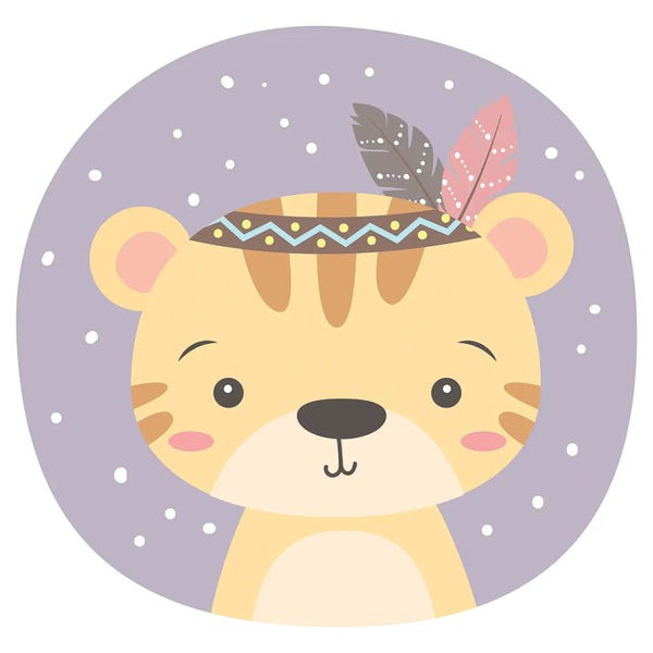 Polka Dot: Tiger For Children's Room by Art Mirano