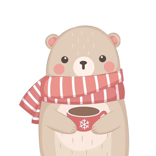 Christmas Animals: Cute Bear Illustration by Art Mirano
