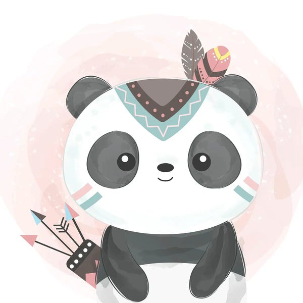 Art Mirano: Watercolor Panda Baby by Art Mirano
