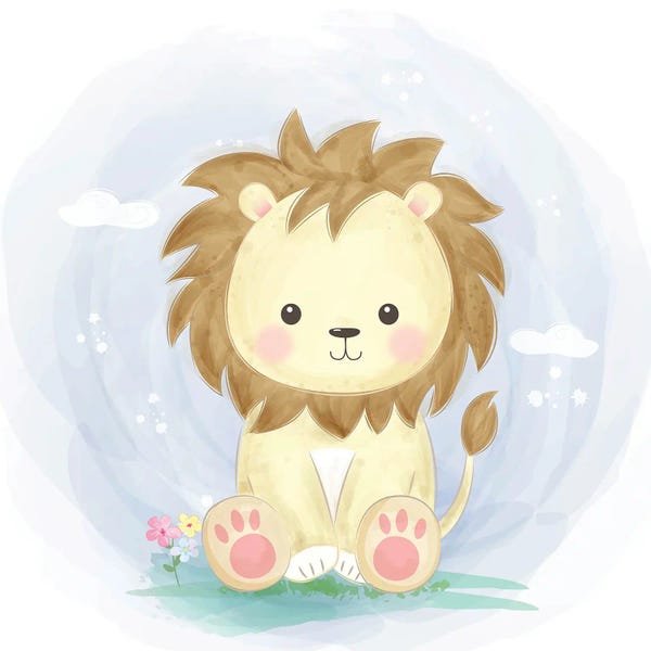 Art Mirano: Watercolor Lion Illustration by Art Mirano