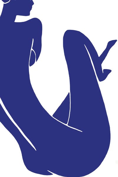 Blue Woman Minimalism