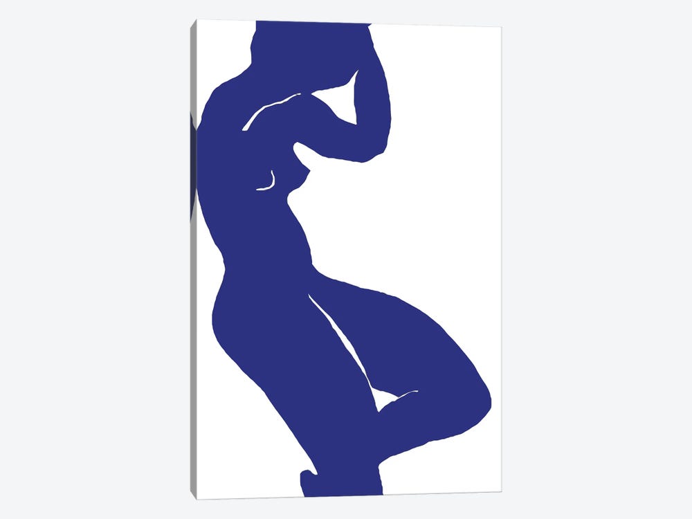 Woman Minimalism Blue by Art Mirano 1-piece Art Print