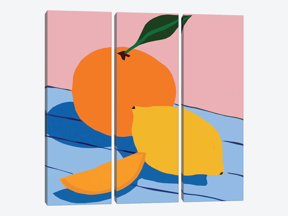 Summer Fruits Illustration by Art Mirano 3-piece Canvas Art