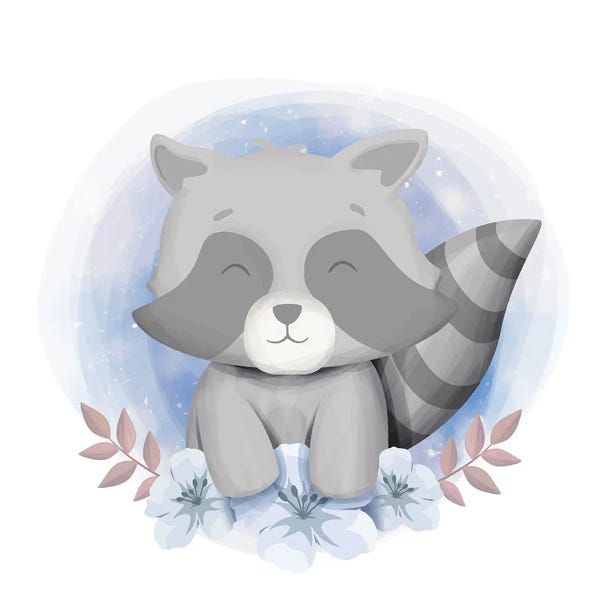 Art Mirano: Baby Raccoon Smile by Art Mirano