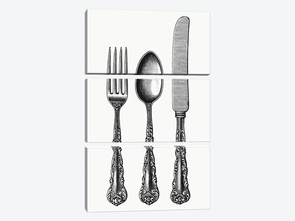 Cutlery by Art Mirano 3-piece Canvas Artwork