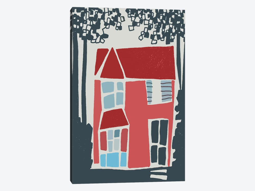 House In The Woods Illustration by Art Mirano 1-piece Canvas Print
