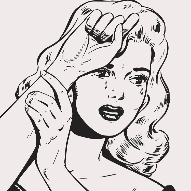 The Blonde Is Crying by Art Mirano wall art