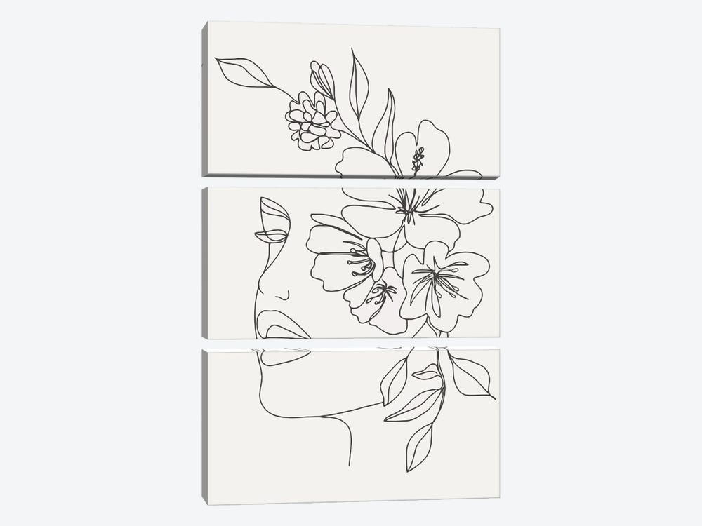 Woman With Flowers by Art Mirano 3-piece Art Print