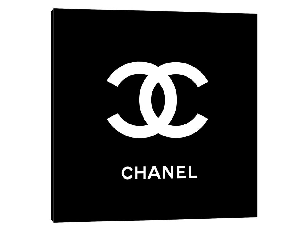 Art Mirano Large Canvas Prints - Chanel Black ( Fashion > Fashion Brands > Chanel art) - 48x48 in