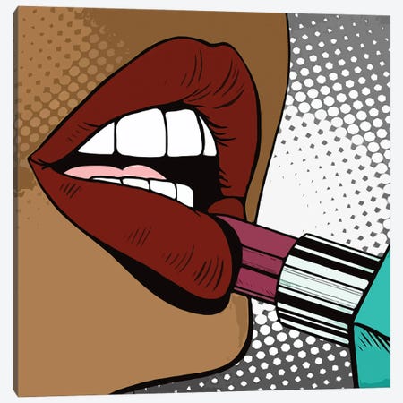 To Paint Lips With Lipstick Canvas Print #ARM621} by Art Mirano Canvas Art Print