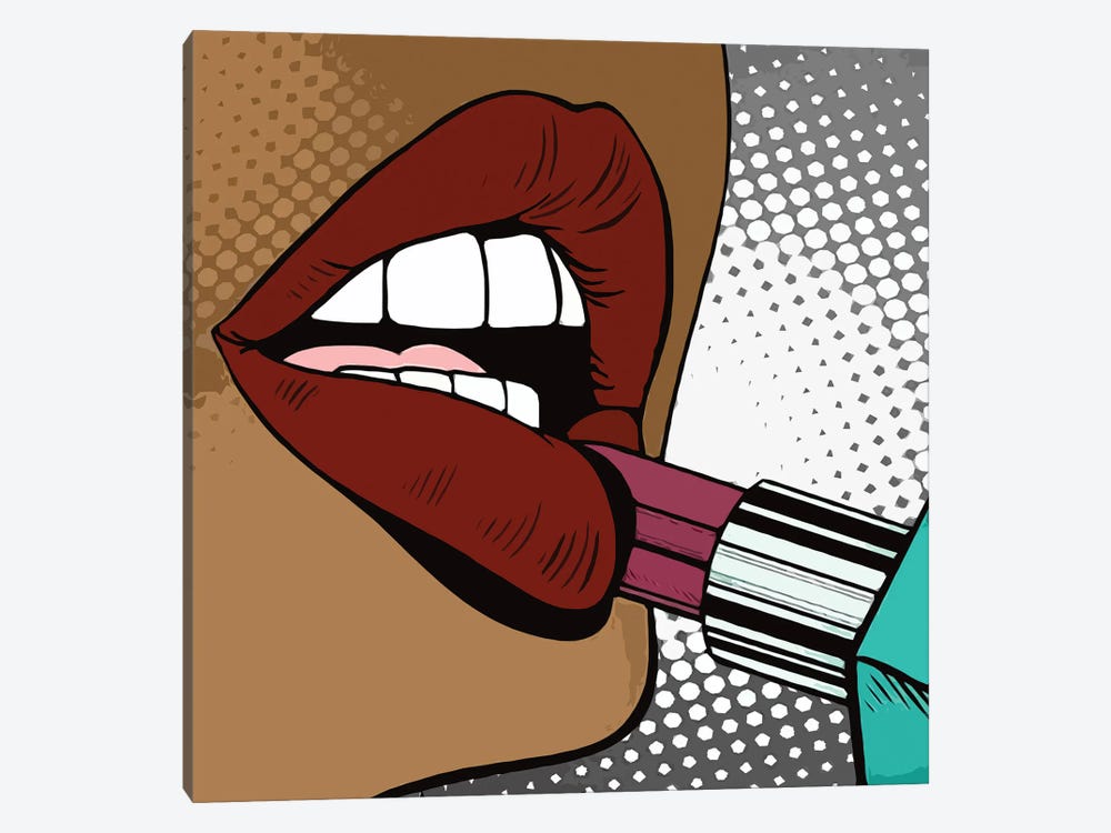 To Paint Lips With Lipstick by Art Mirano 1-piece Art Print