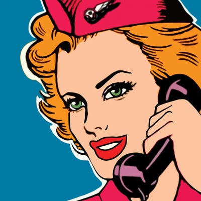 Stewardess Pop Art by Art Mirano multi panel art
