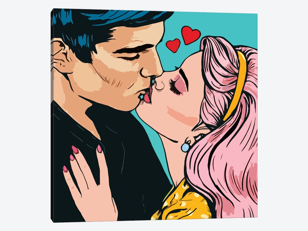 The Kiss Pop Art by Art Mirano 1-piece Canvas Art