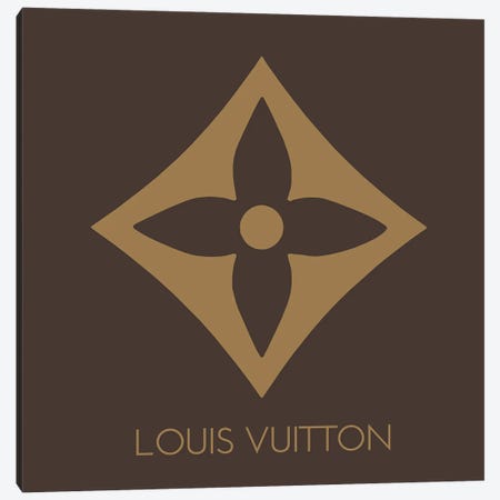 Louis Vuitton Logo Brand With Name Brown Symbol Design Clothes Fashion  Vector Illustration With Brown Background 23871081 Vector Art at Vecteezy